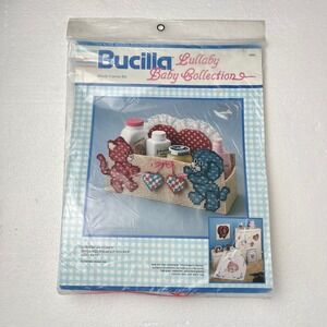 Vintage Bucilla Canvas Kit 5994 Lullaby Baby Diaper Holder Organizer 1989 Sealed